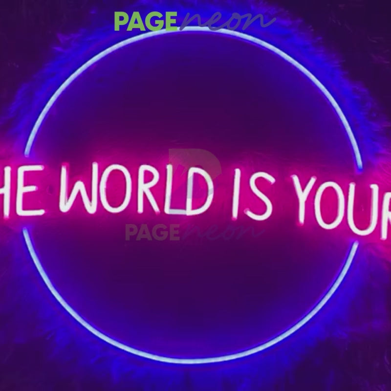 The World Is Yours Neon Sign Inspirational Led Light Video