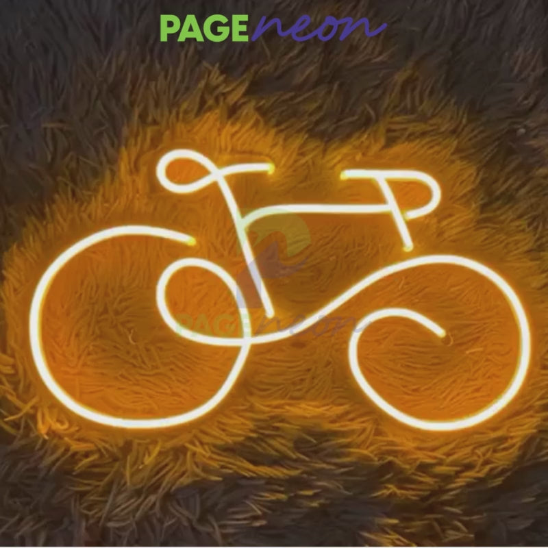 Neon Bike Sign Bicycle Neon Lights Video