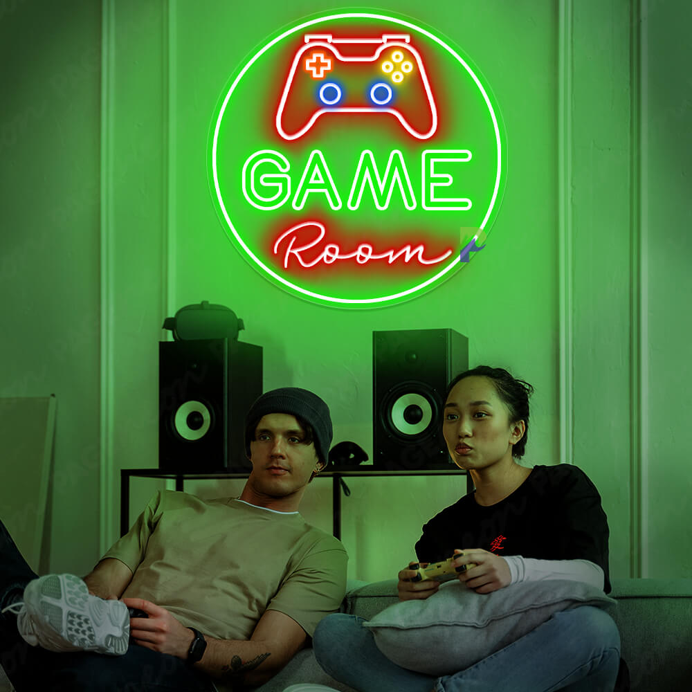 Arcade Neon Sign Game Room Led Light Green