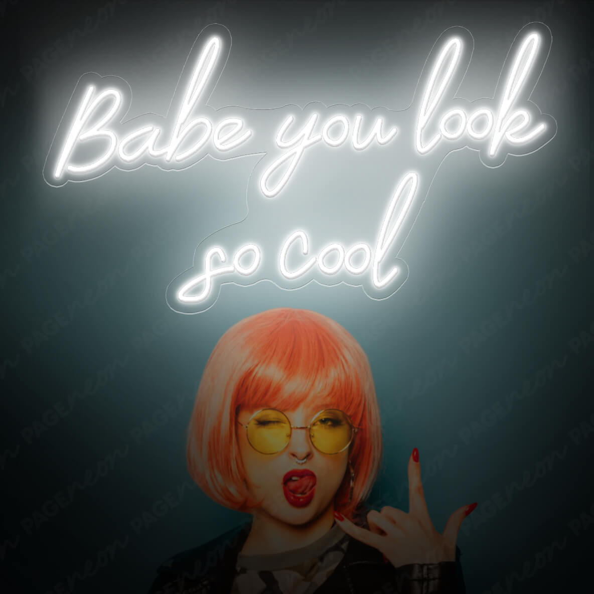 Babe You Look So Cool Neon Sign Led Light White
