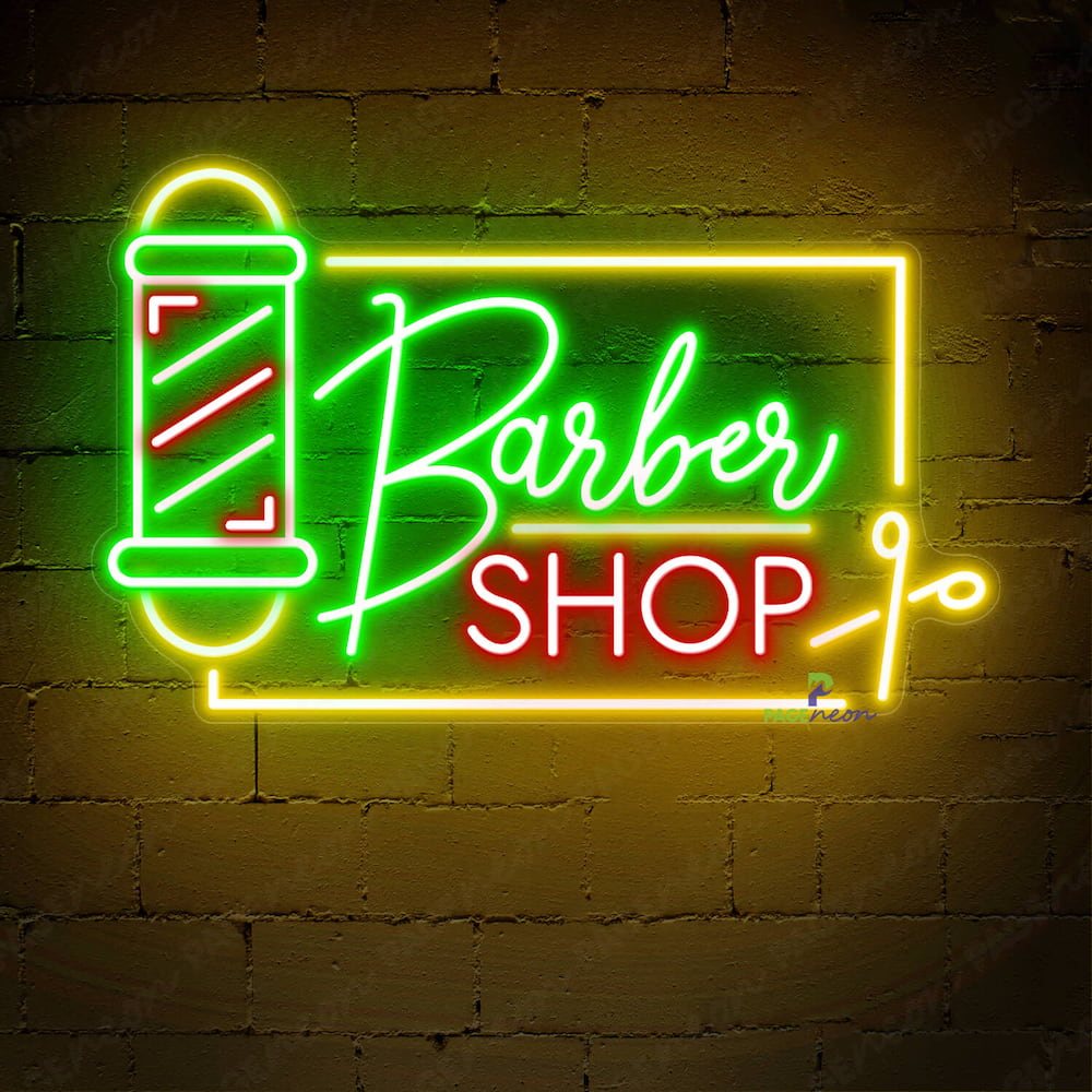 Barber Shop Neon Sign Barber Pole Led Light green