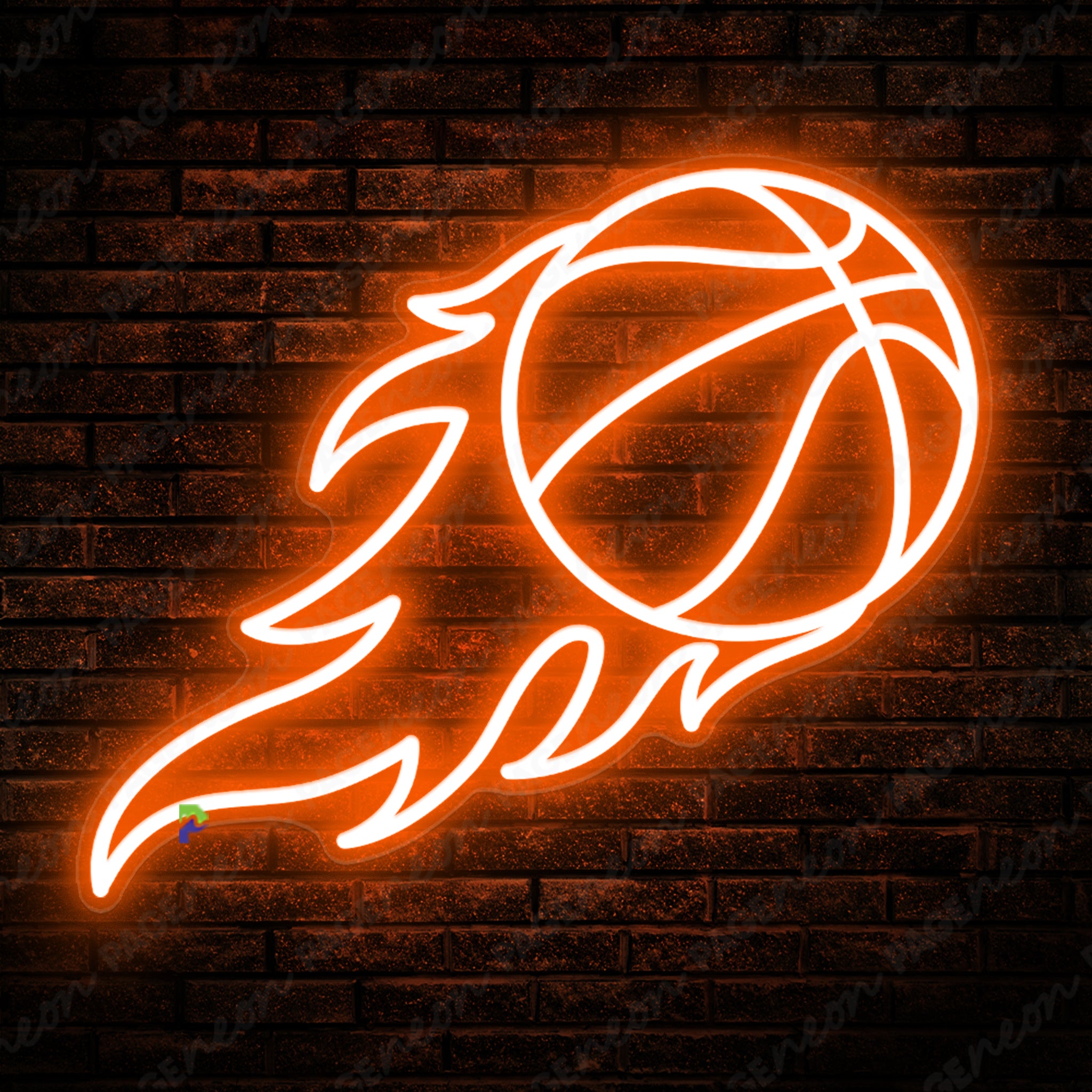Basketball Neon Sign Orange Led Light