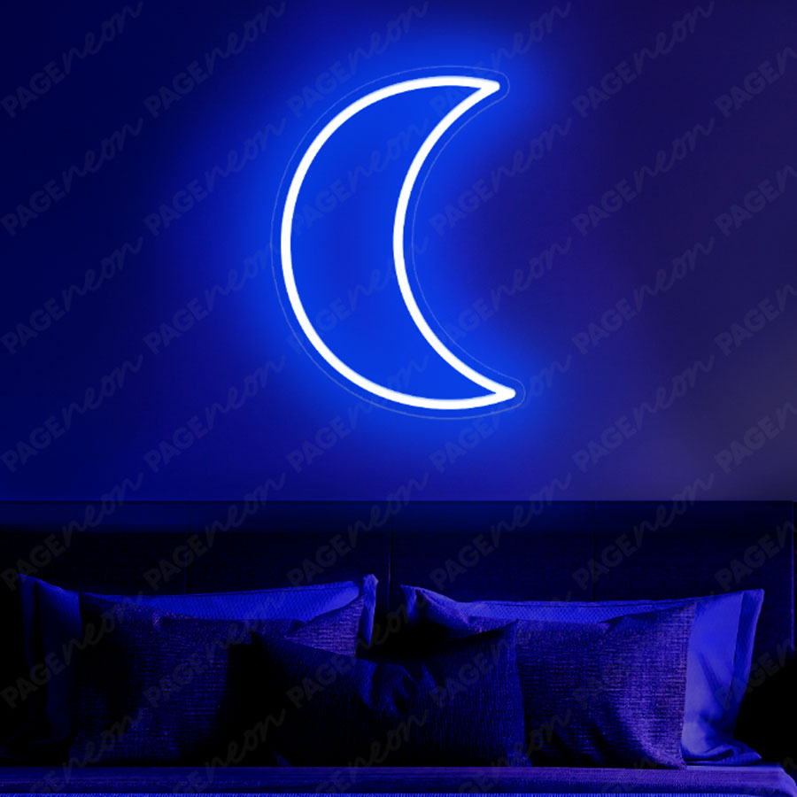 Blue Moon Neon Sign Led Light