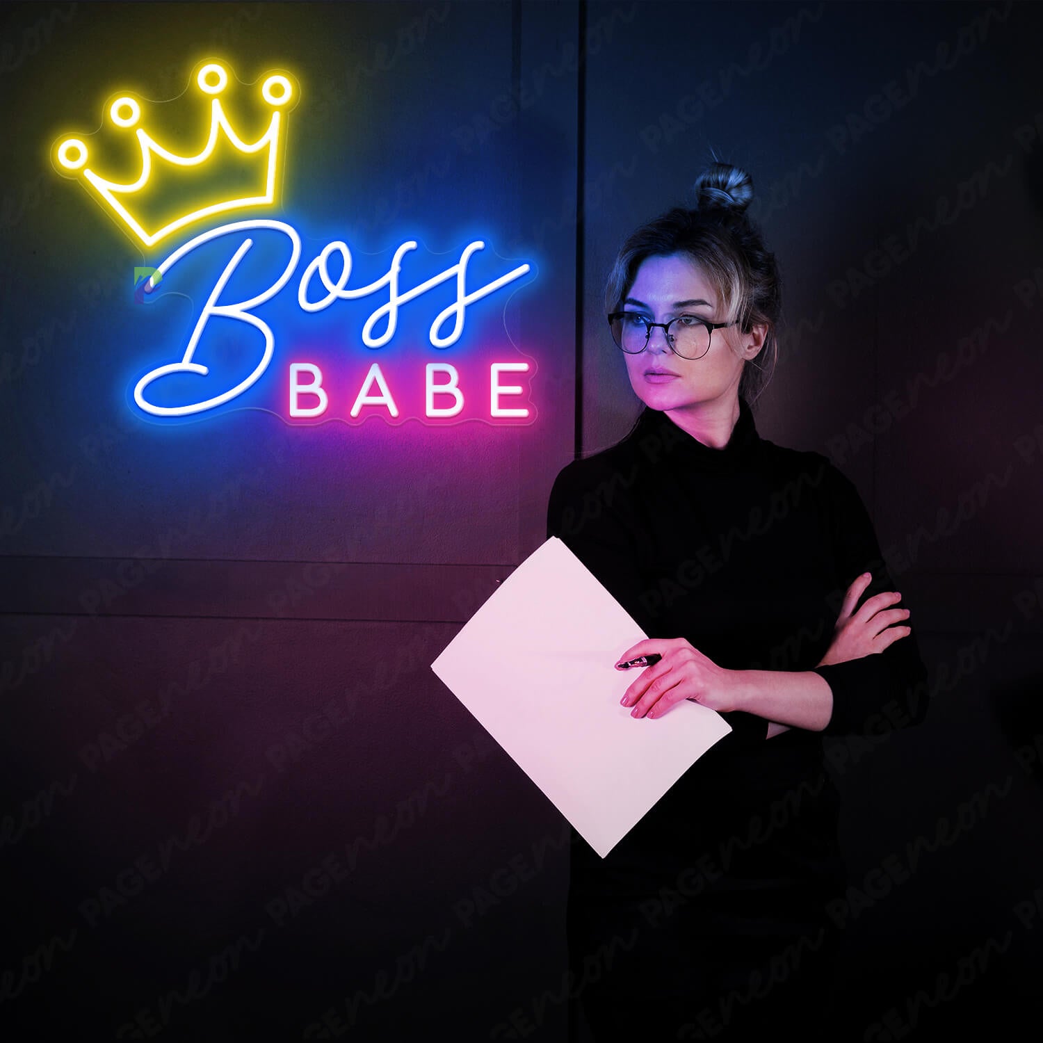 Boss Babe Neon Sign Babe Cave LED Light Sign Blue