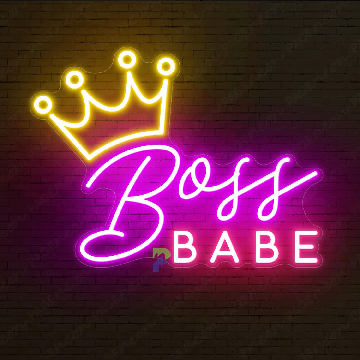 Boss Babe Neon Sign Babe Cave LED Light Sign Purple