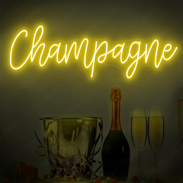 Champagne Neon Sign Luxury Led Restaurant Signs