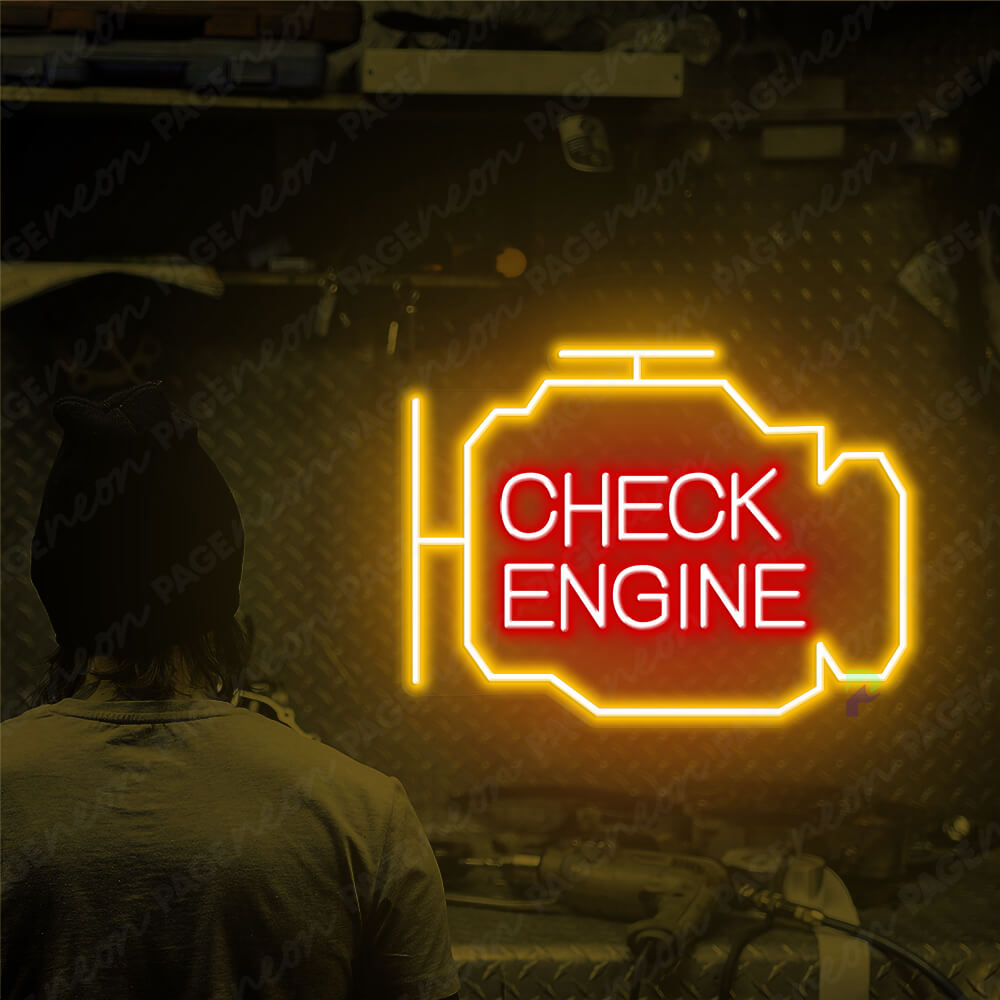 Check engine light neon sign garage neon led sign - PageNeon