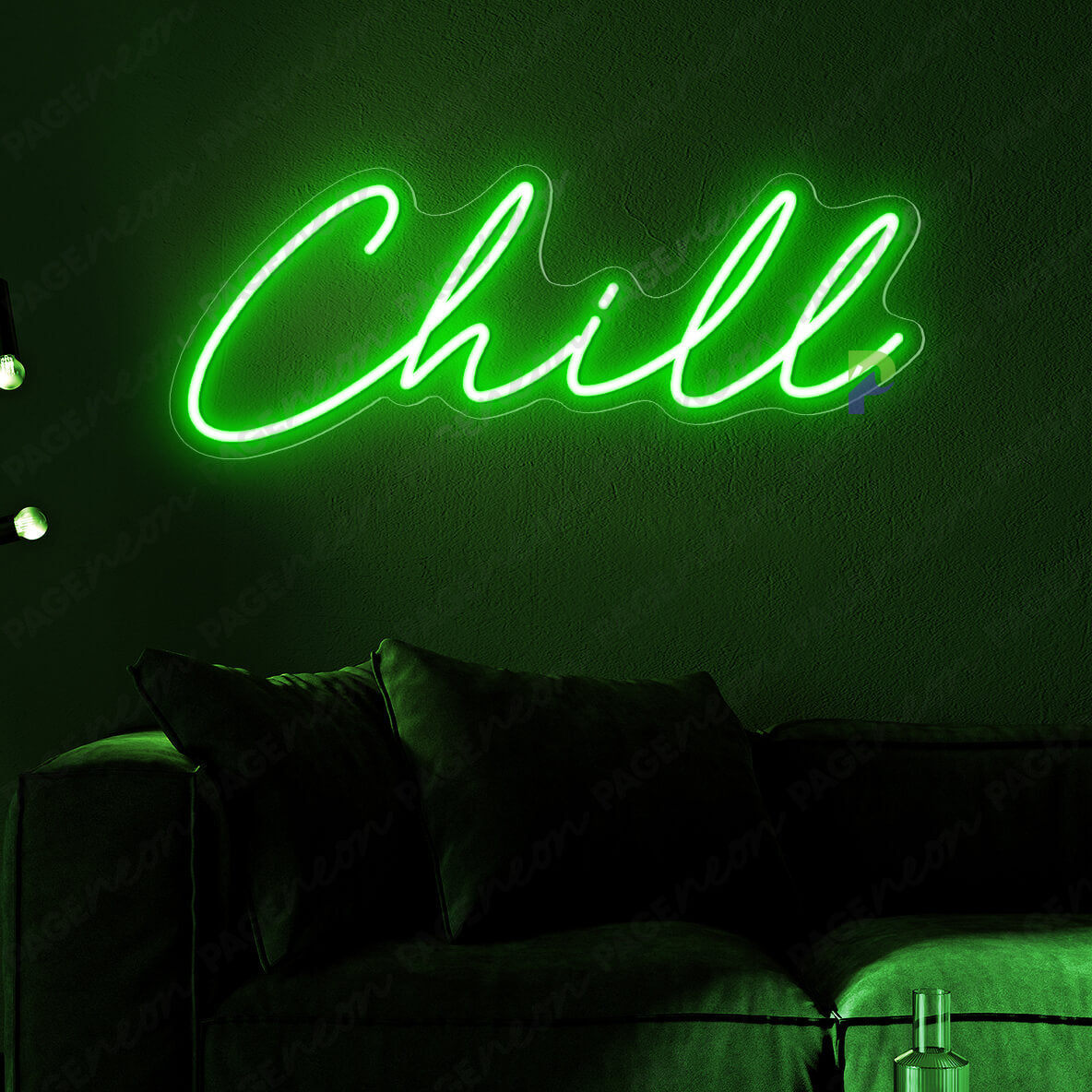 Chill Neon Sign Inspirational Led Light Green