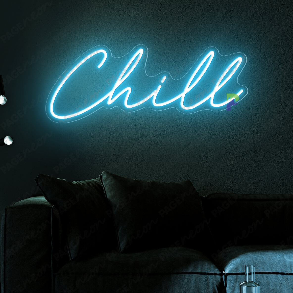 Chill Neon Sign Inspirational Led Light Light Blue