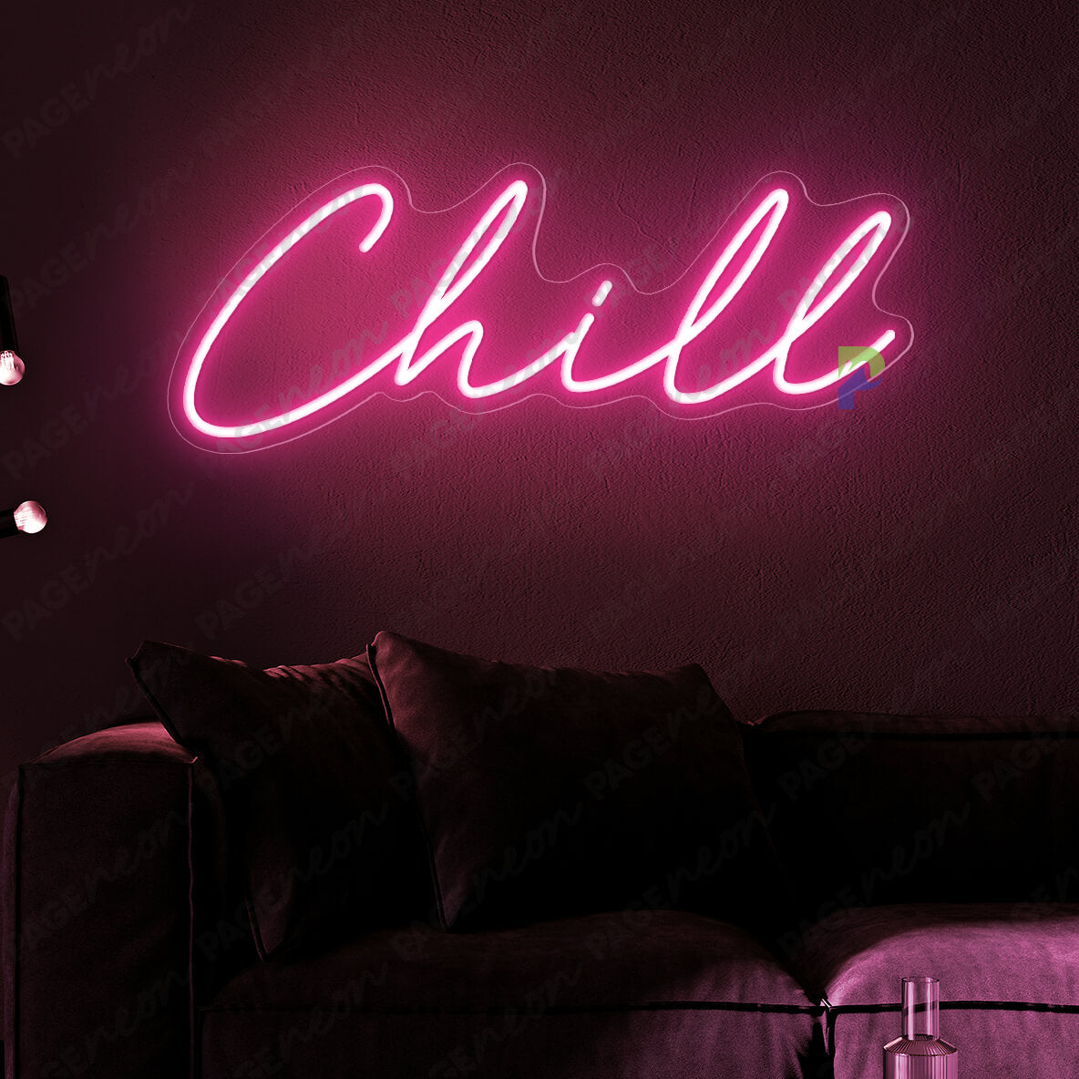 Chill Neon Sign Inspirational Led Light Pink