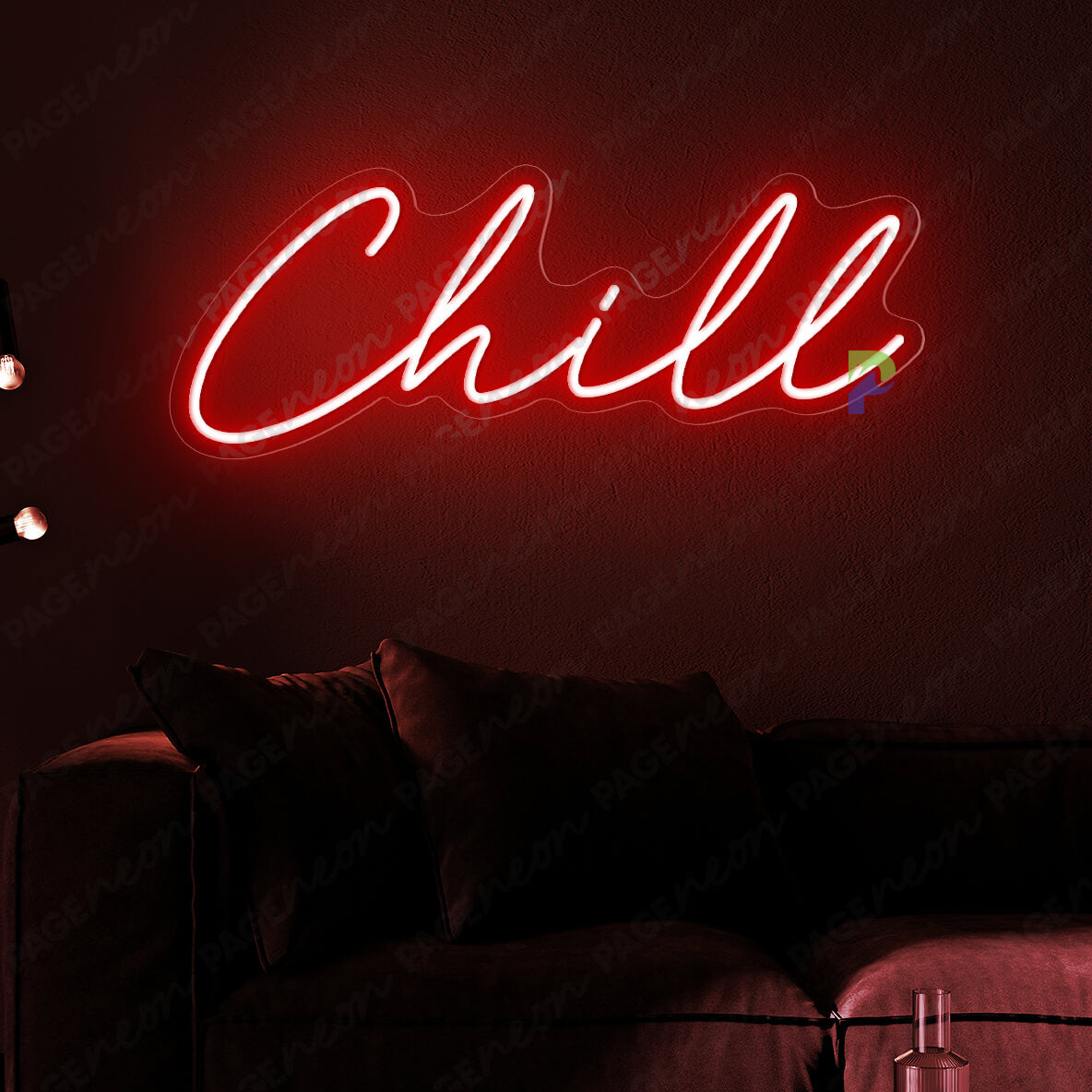 Chill Neon Sign Inspirational Led Light Red