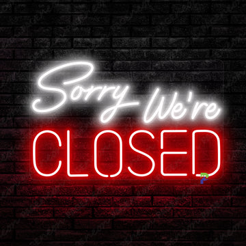 Closed Neon Sign Business Led Sign Red