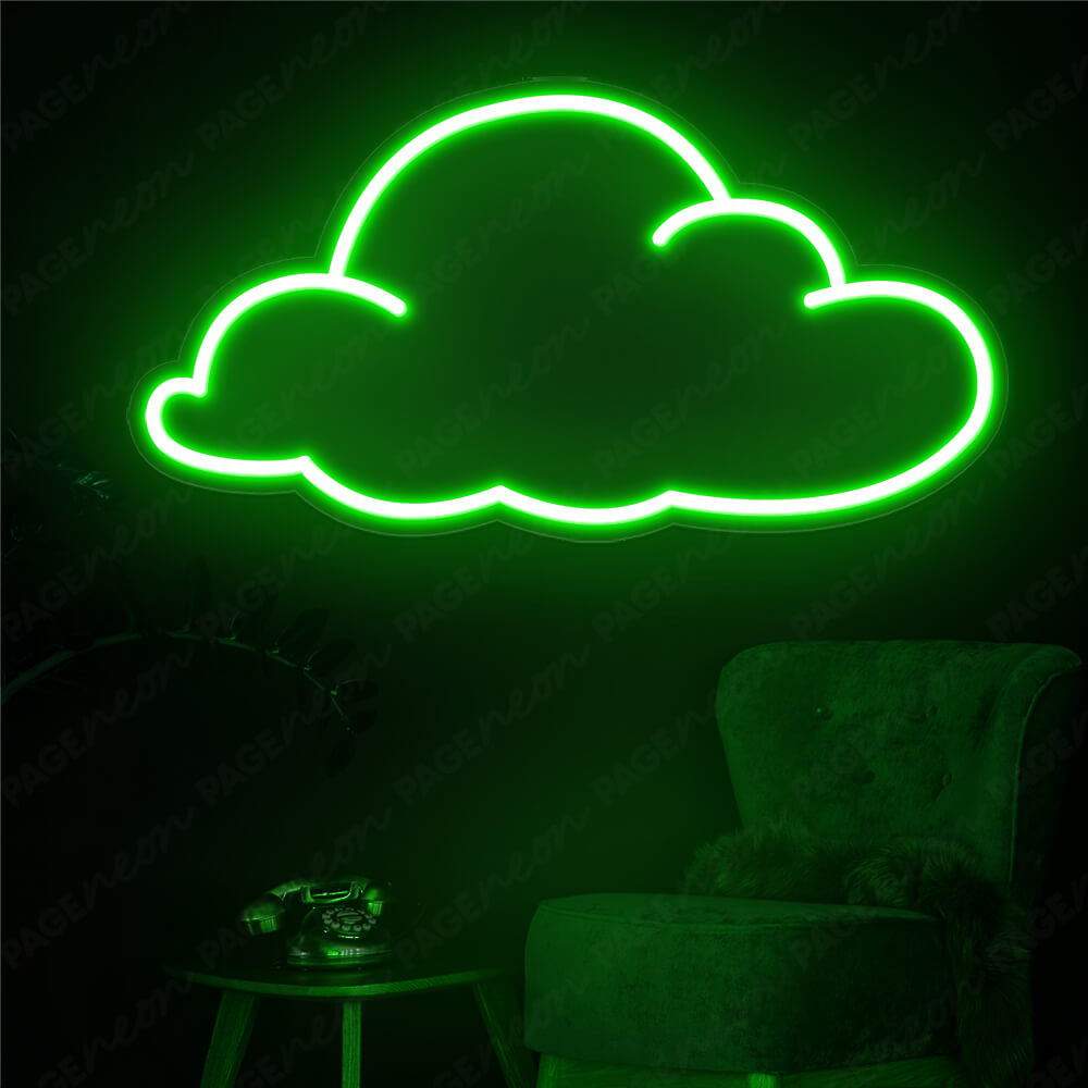 Cloud Neon Sign Green Cloud Led Light