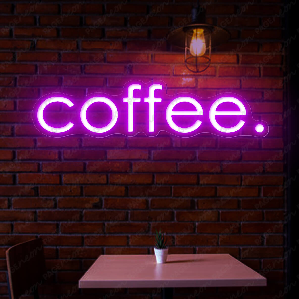 Coffee Neon Sign Led Light Purple