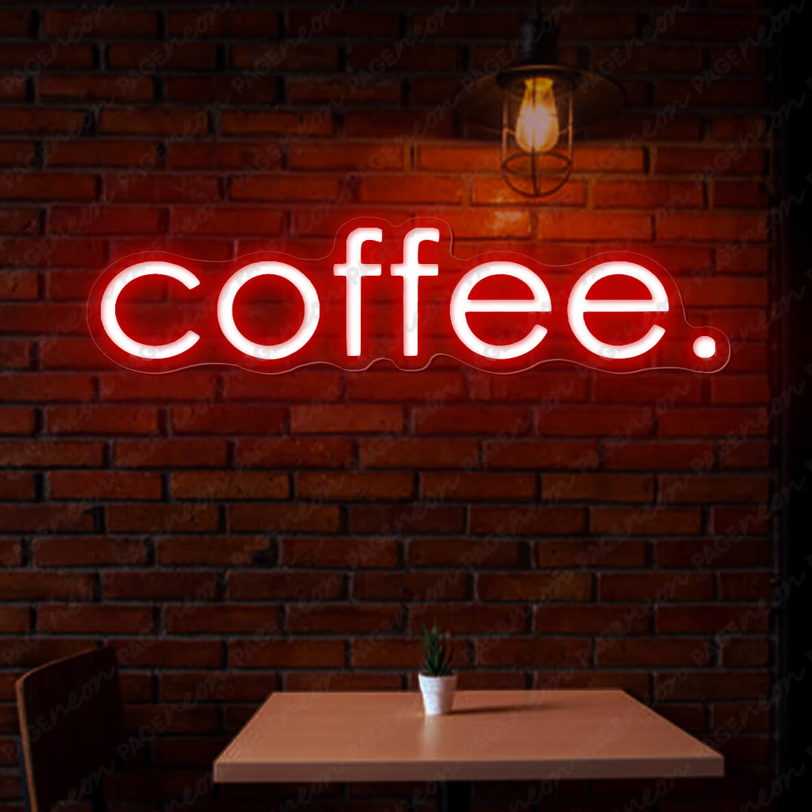 Coffee Neon Sign Led Light Red