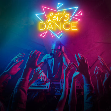 Dance Neon Sign Let's Dance Led Light for Party Pink 2