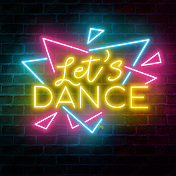 Dance Neon Sign Let's Dance Led Light for Party Pink