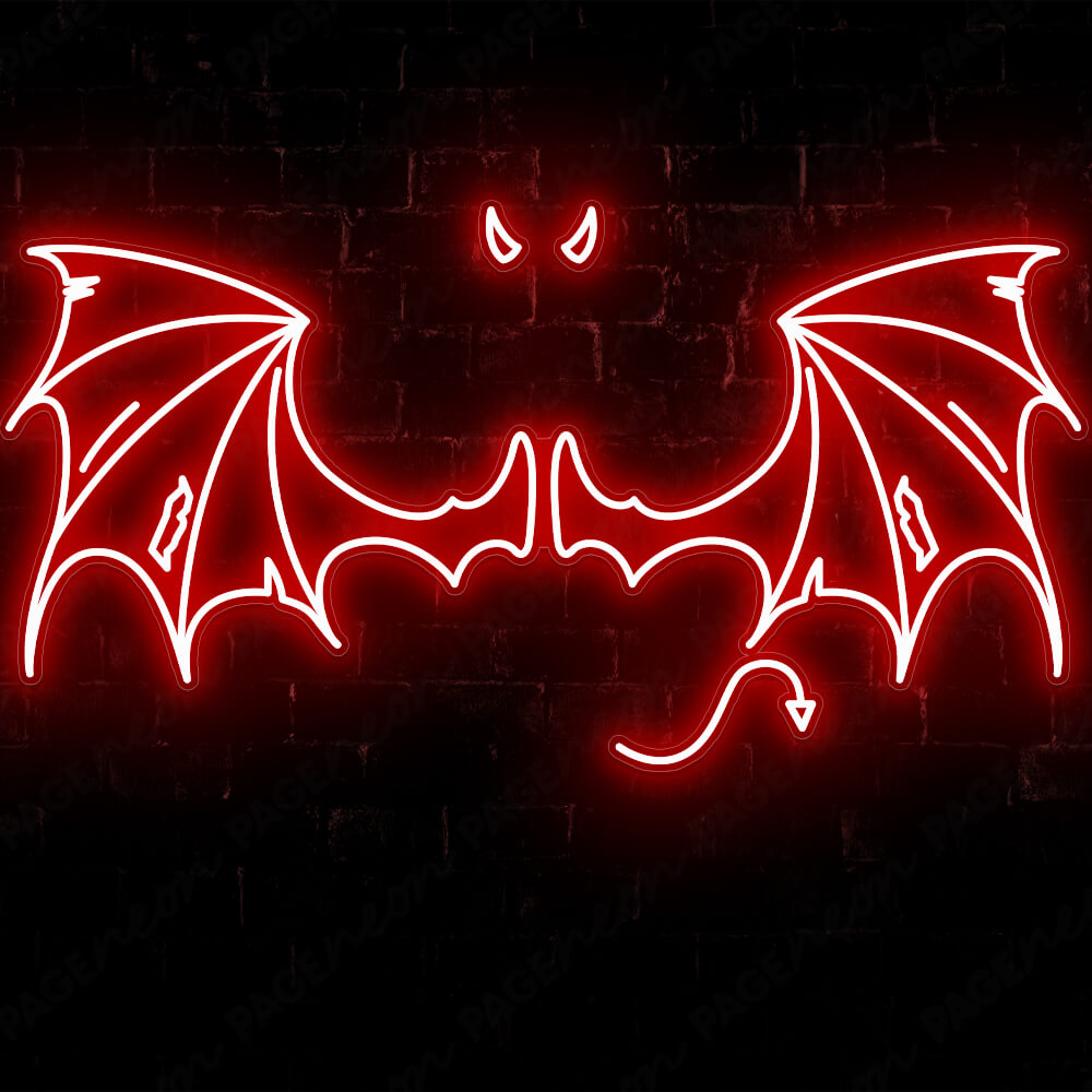 Devil Neon Sign Wings Led Light