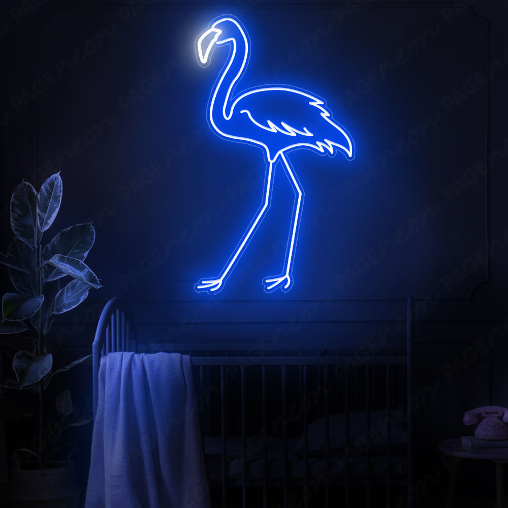 Flamingo Neon Light Blue