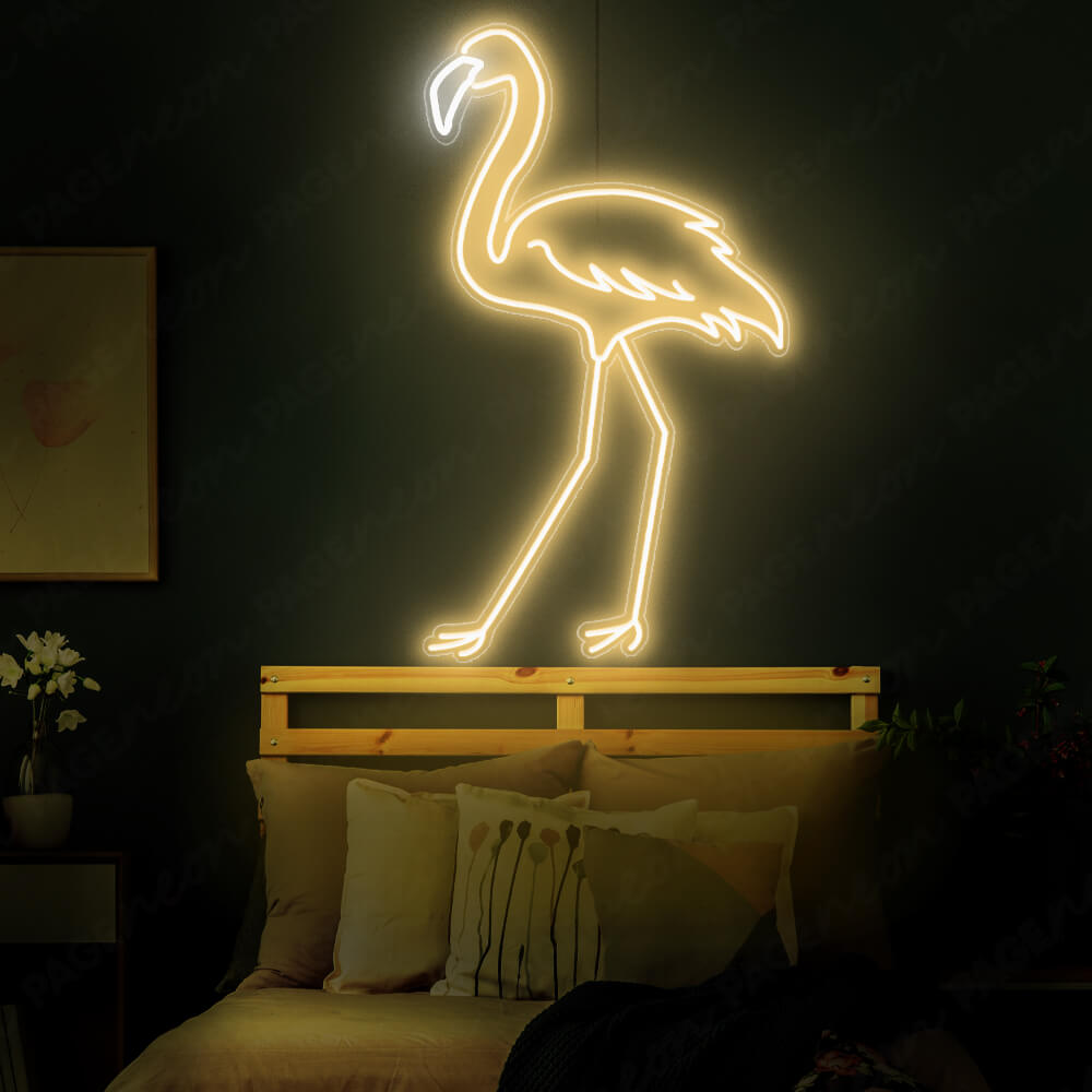 Flamingo Neon Light Gold Yellow