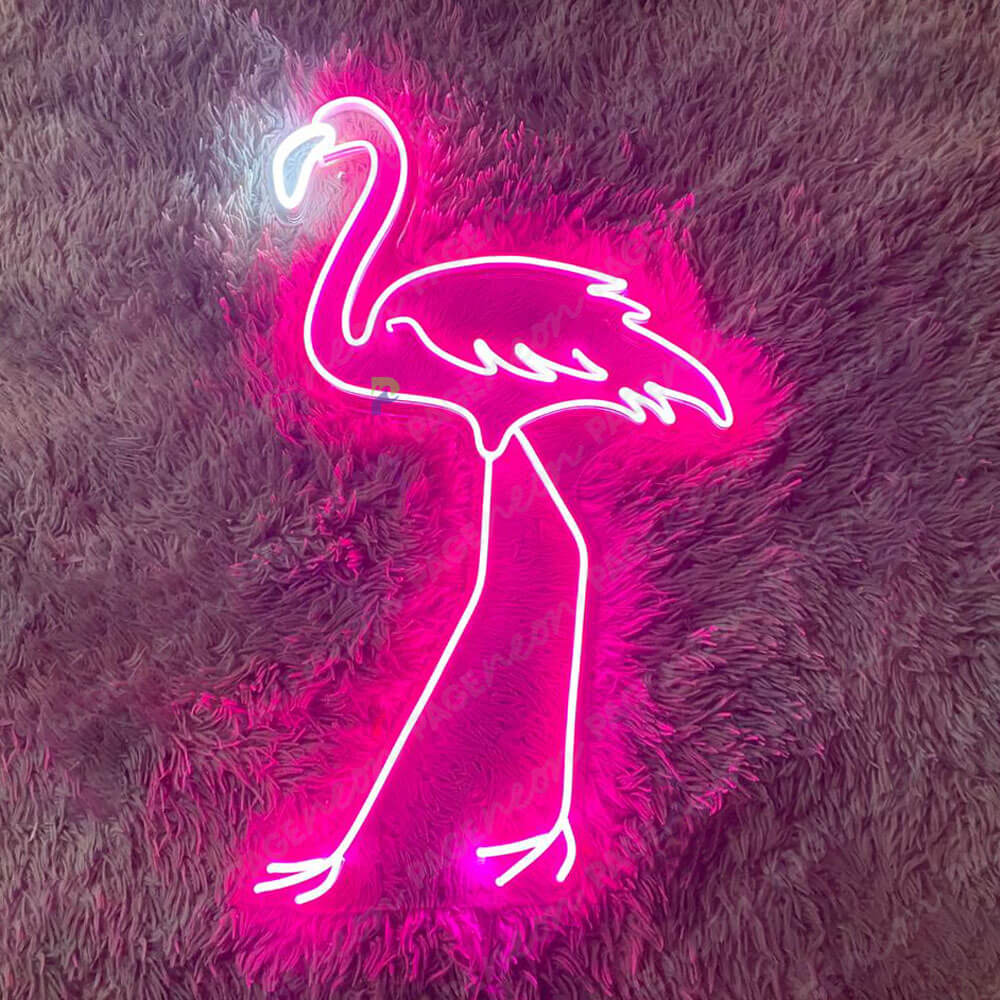 Flamingo Neon Light Pink Aesthetic Light Feature