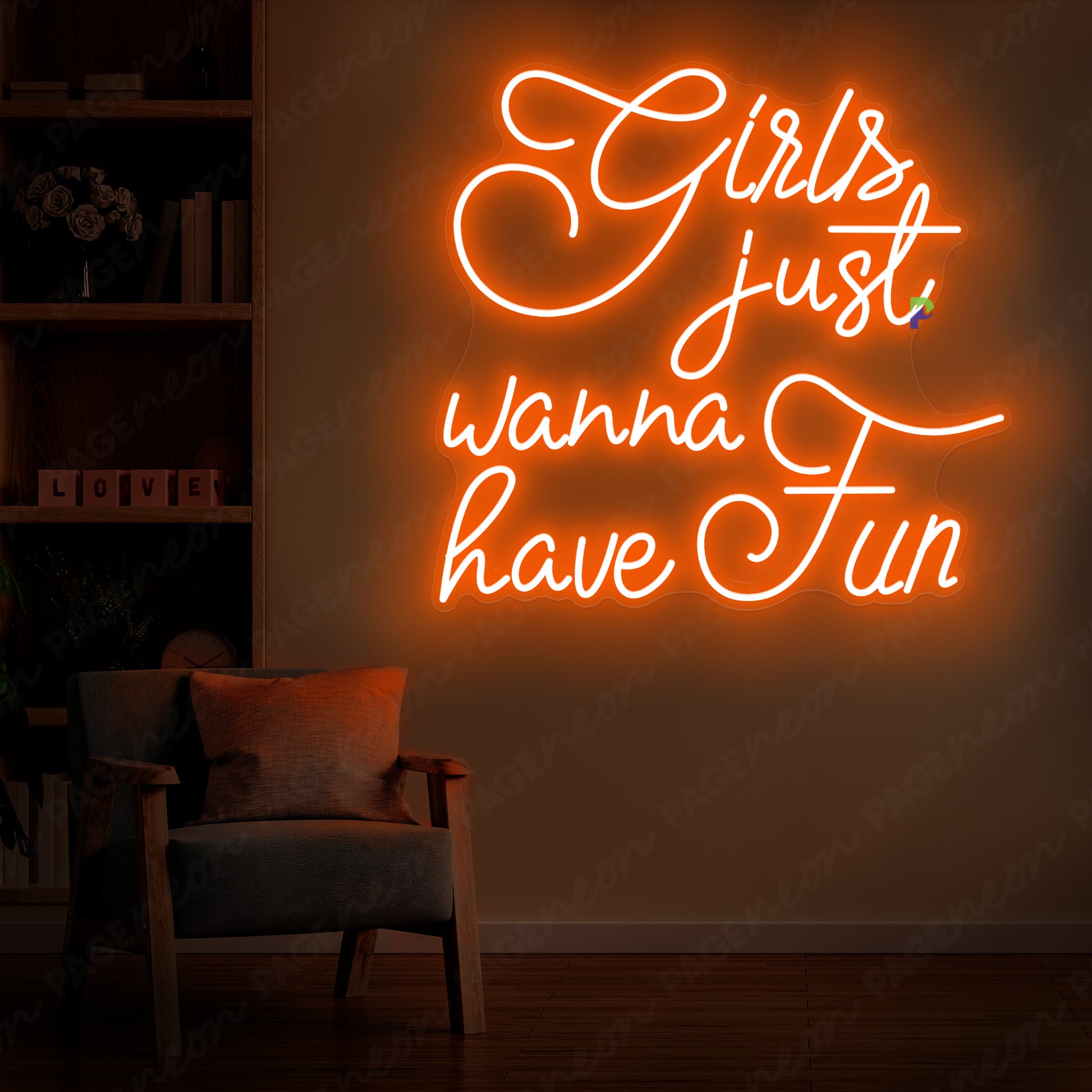 Girls just wanna have fun LED neon sign party sign -PageNeon