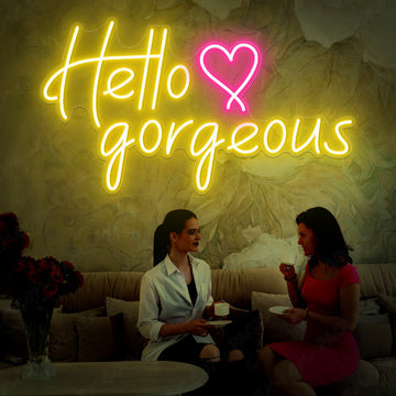 Hello Gorgeous Neon Sign Beauty Led Neon Light