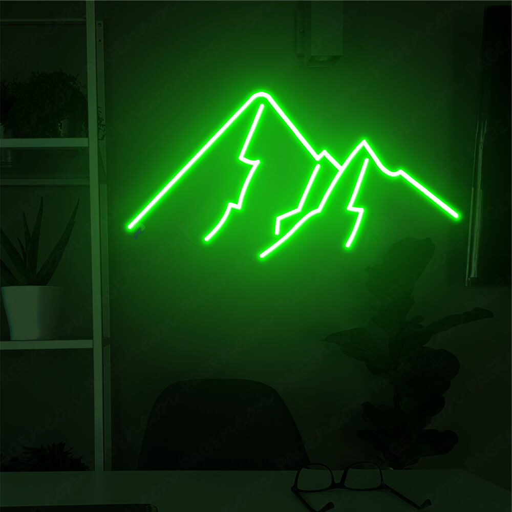 High Mountain Neon Sign Led Light Green
