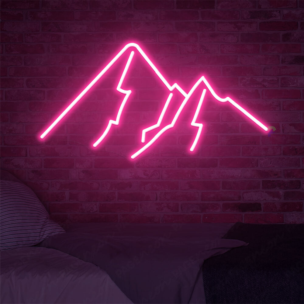 High Mountain Neon Sign Led Light Pink