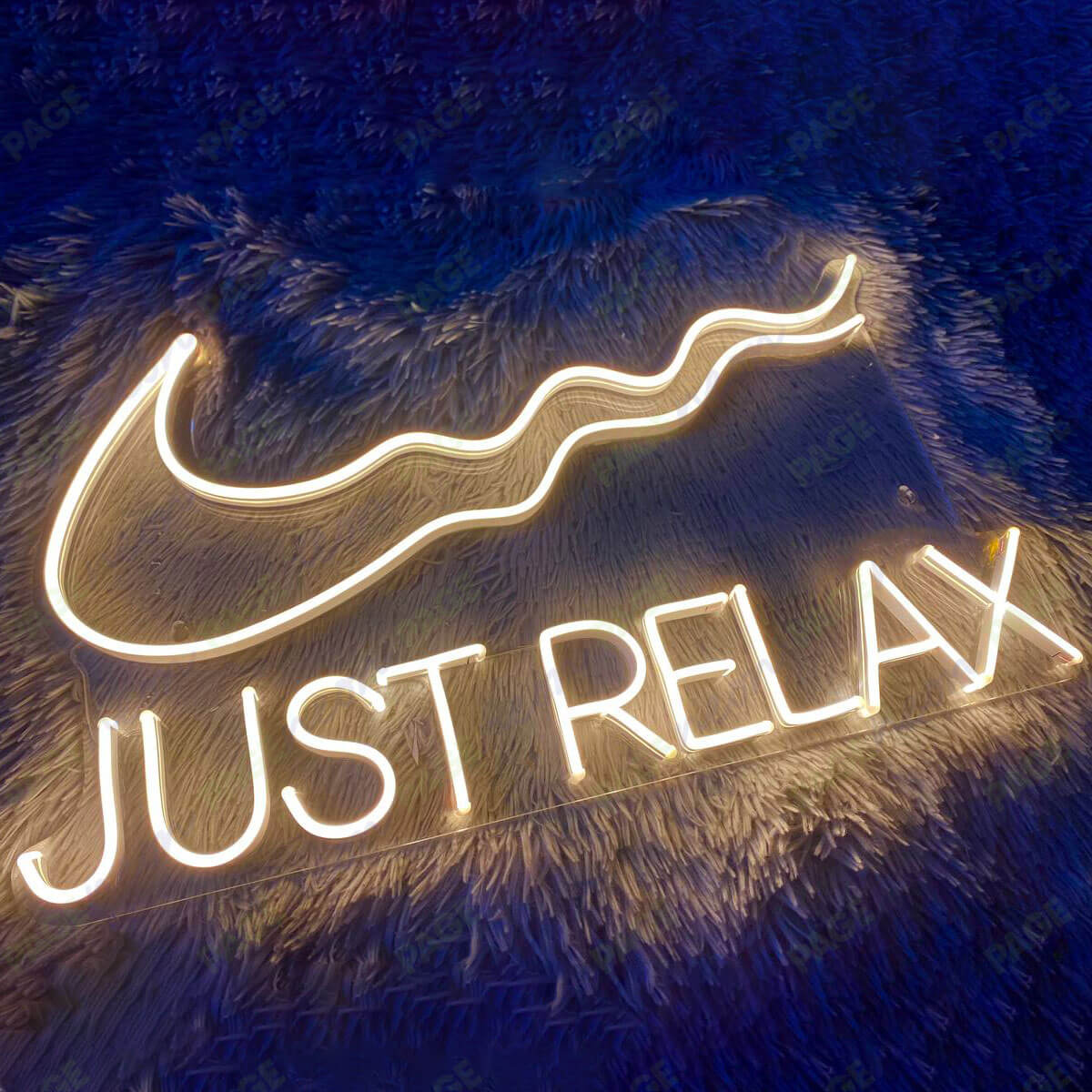 Just Relax Neon Sign Inspirational Led Light Feature