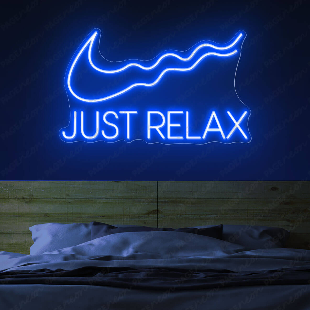 Just Relax Neon Sign Led Light Blue