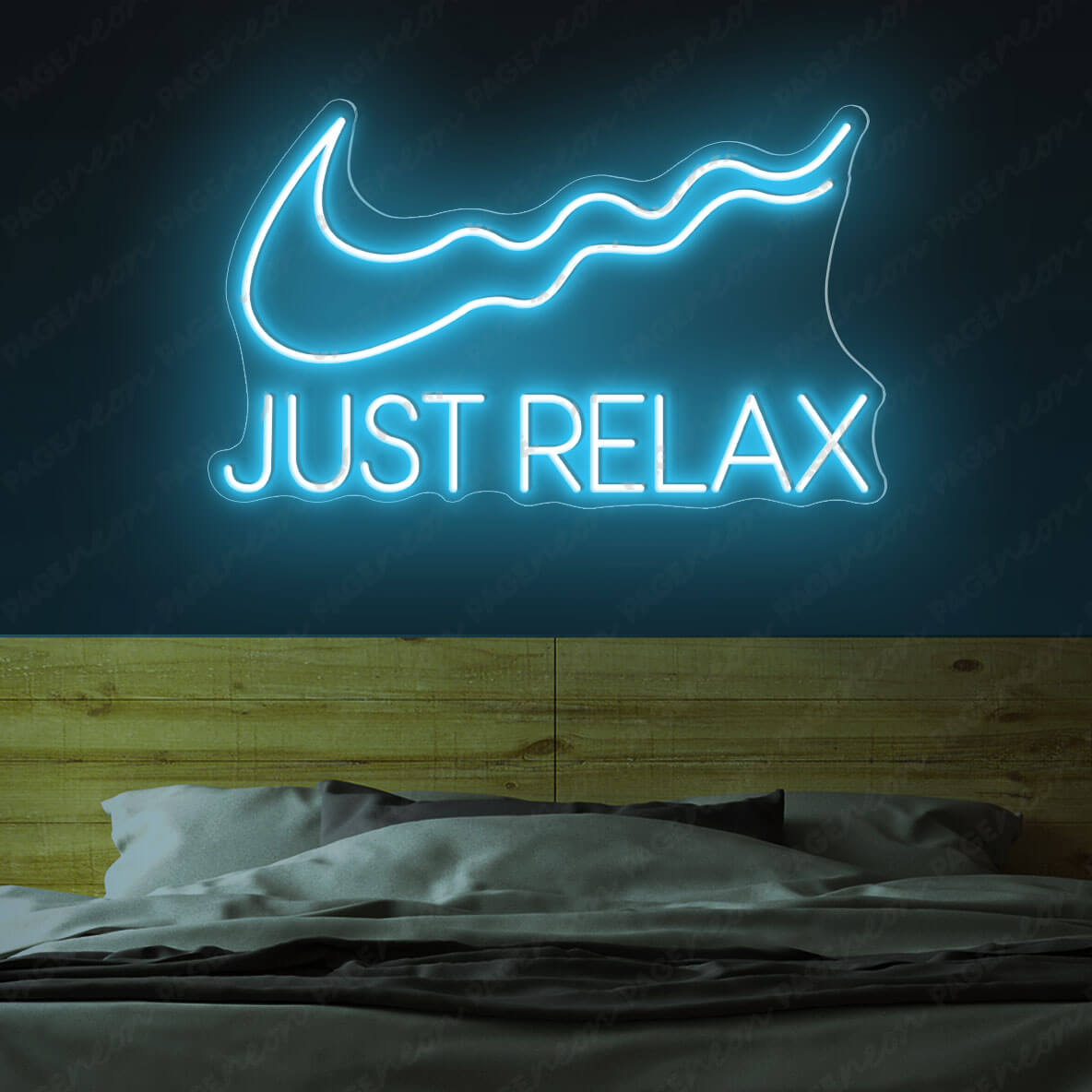 Just Relax Neon Sign Led Light Light Blue