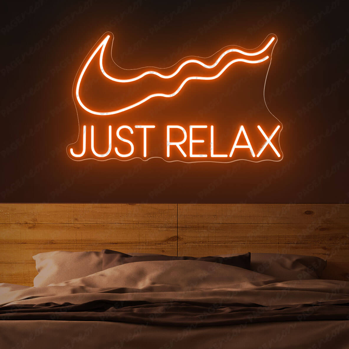 Just Relax Neon Sign Led Light Orange