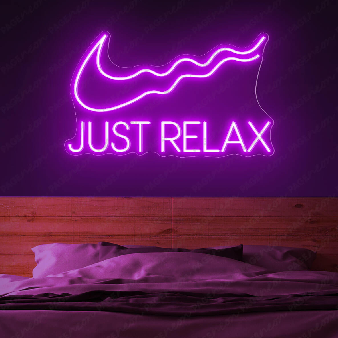 Just Relax Neon Sign Led Light Purple