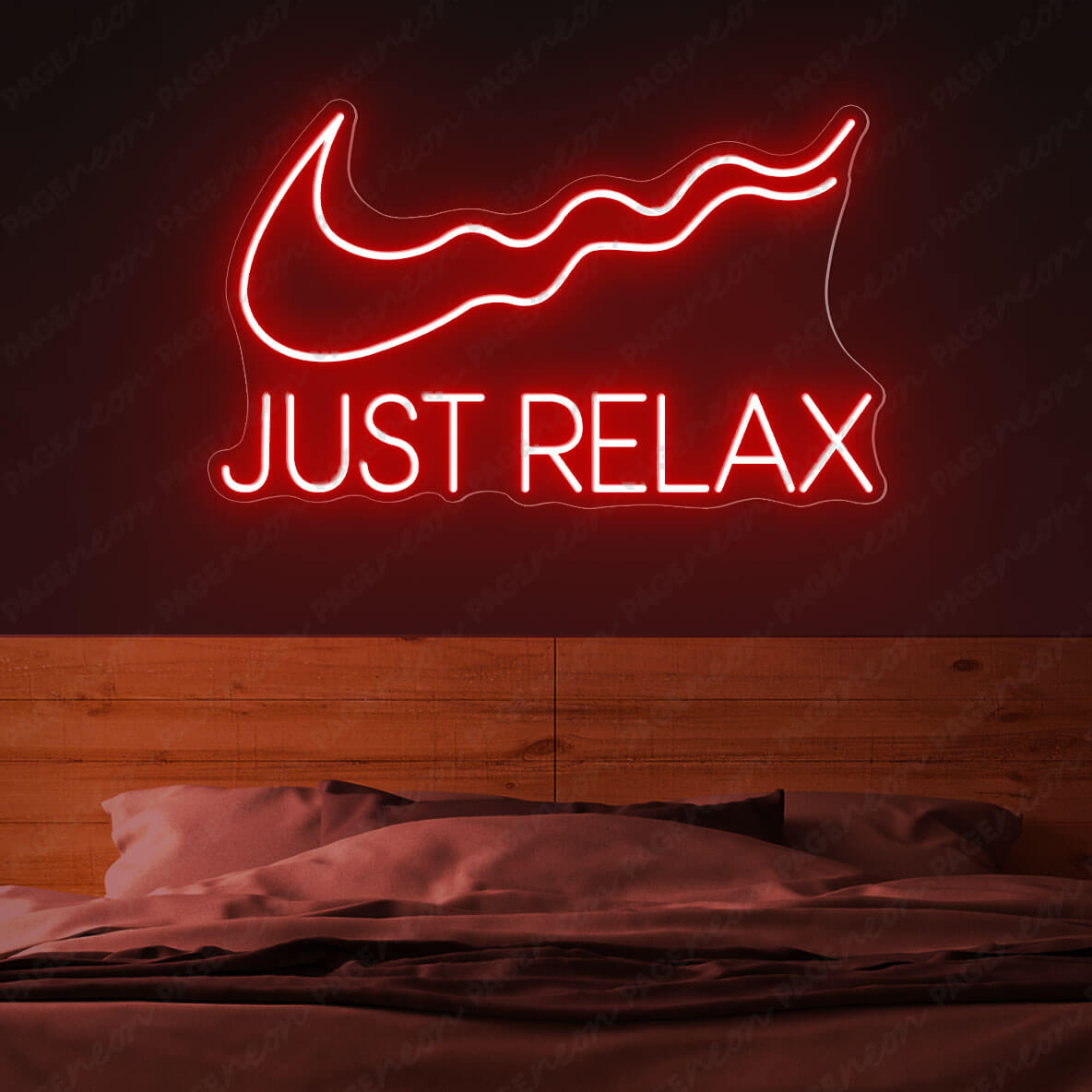 Just Relax Neon Sign Led Light Red