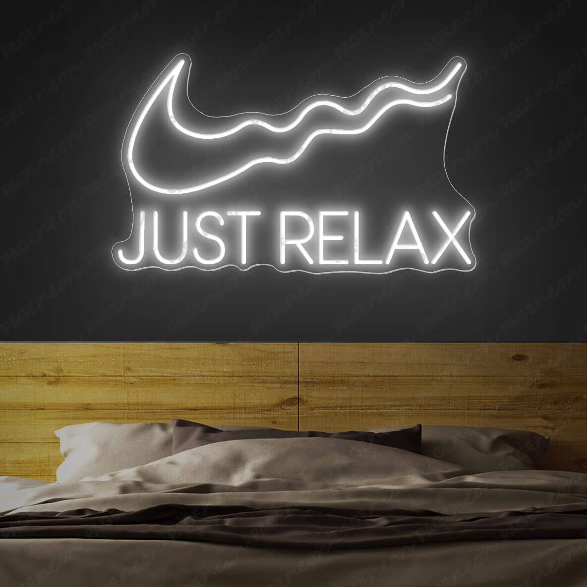 Just Relax Neon Sign Led Light White