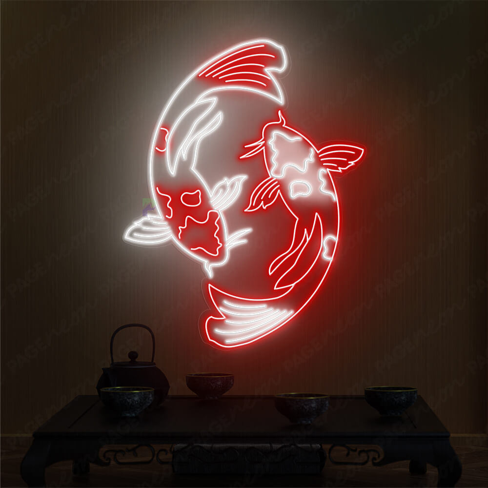 Koi Fish Neon Sign Japan Neon Light Red