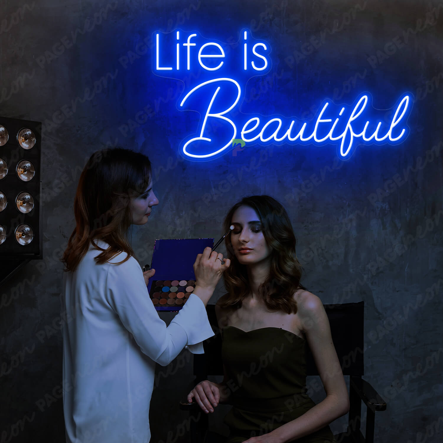 Life Is Beautiful Neon Sign Blue Led Light