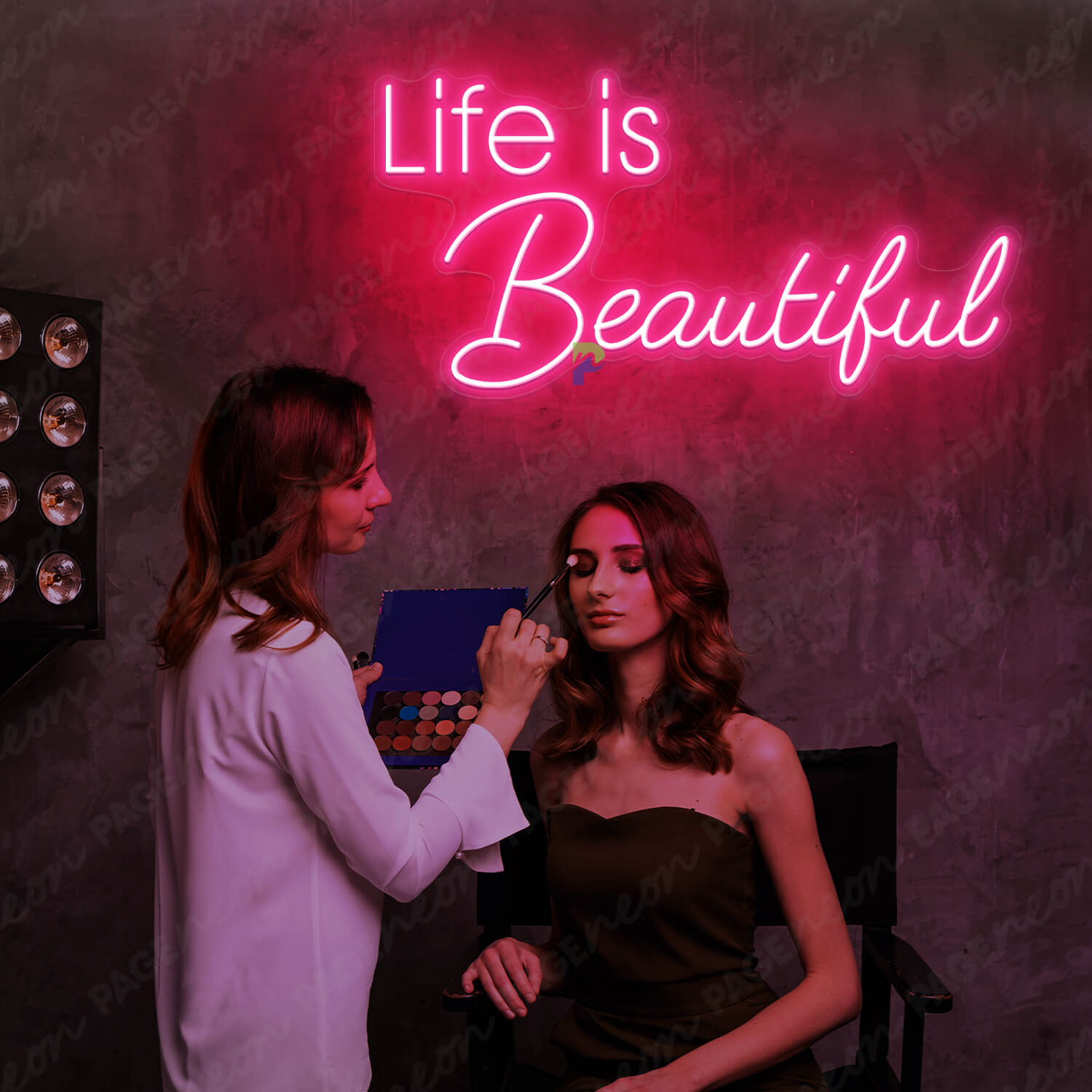 Life Is Beautiful Neon Sign Pink Led Light