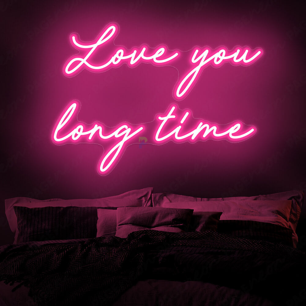 Love You Long Time Neon Sign Love Led Light Pink