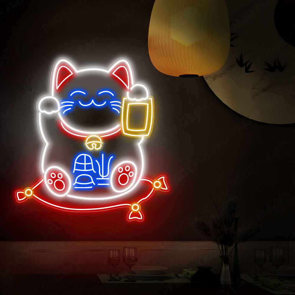 Lucky Cat Neon Sign Japanese Led Sign 1