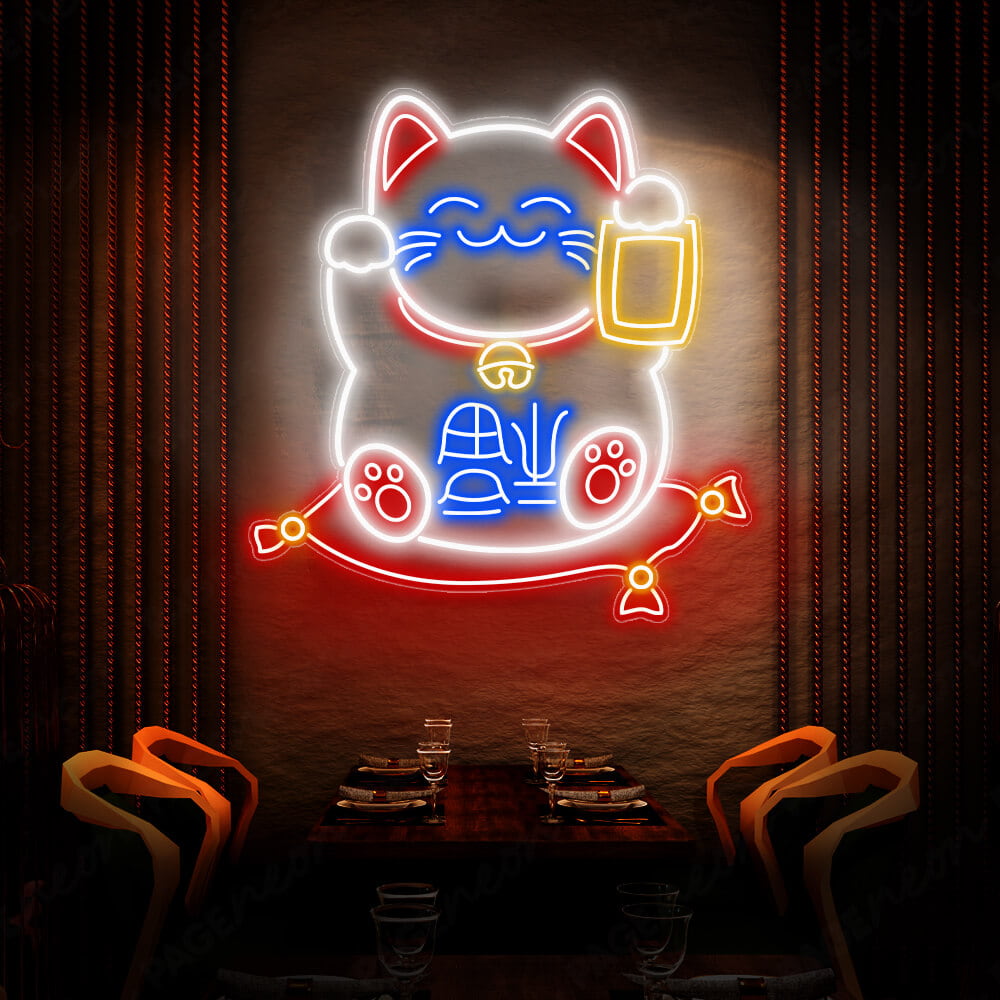 Lucky Cat Neon Sign Japanese Led Sign 3