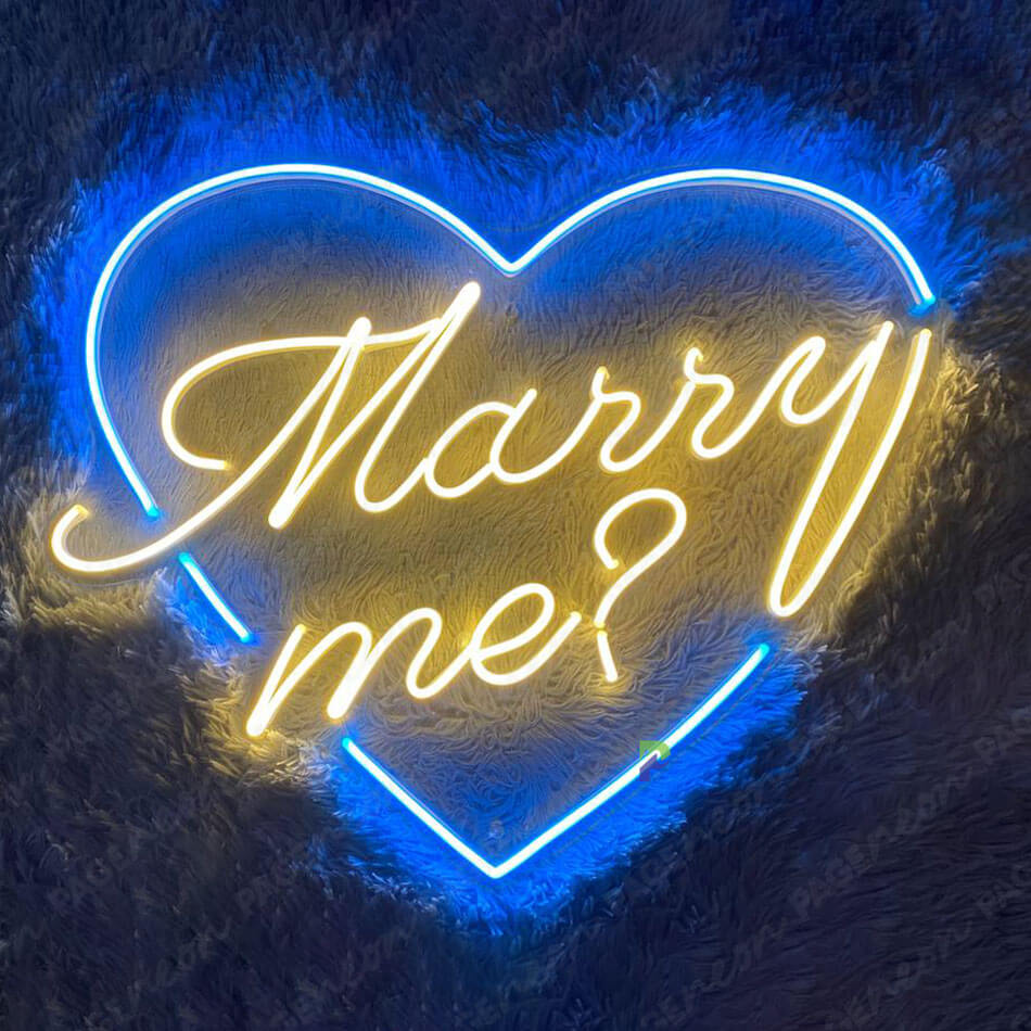 Marry Me Neon Sign Light Up Wedding Sign Feature