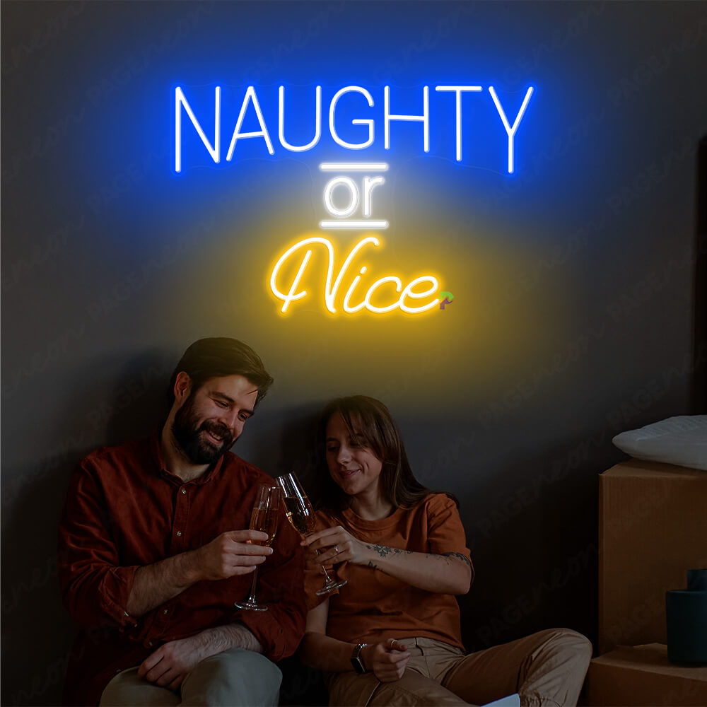 Naughty Neon Signs Man Cave Led Sign Blue
