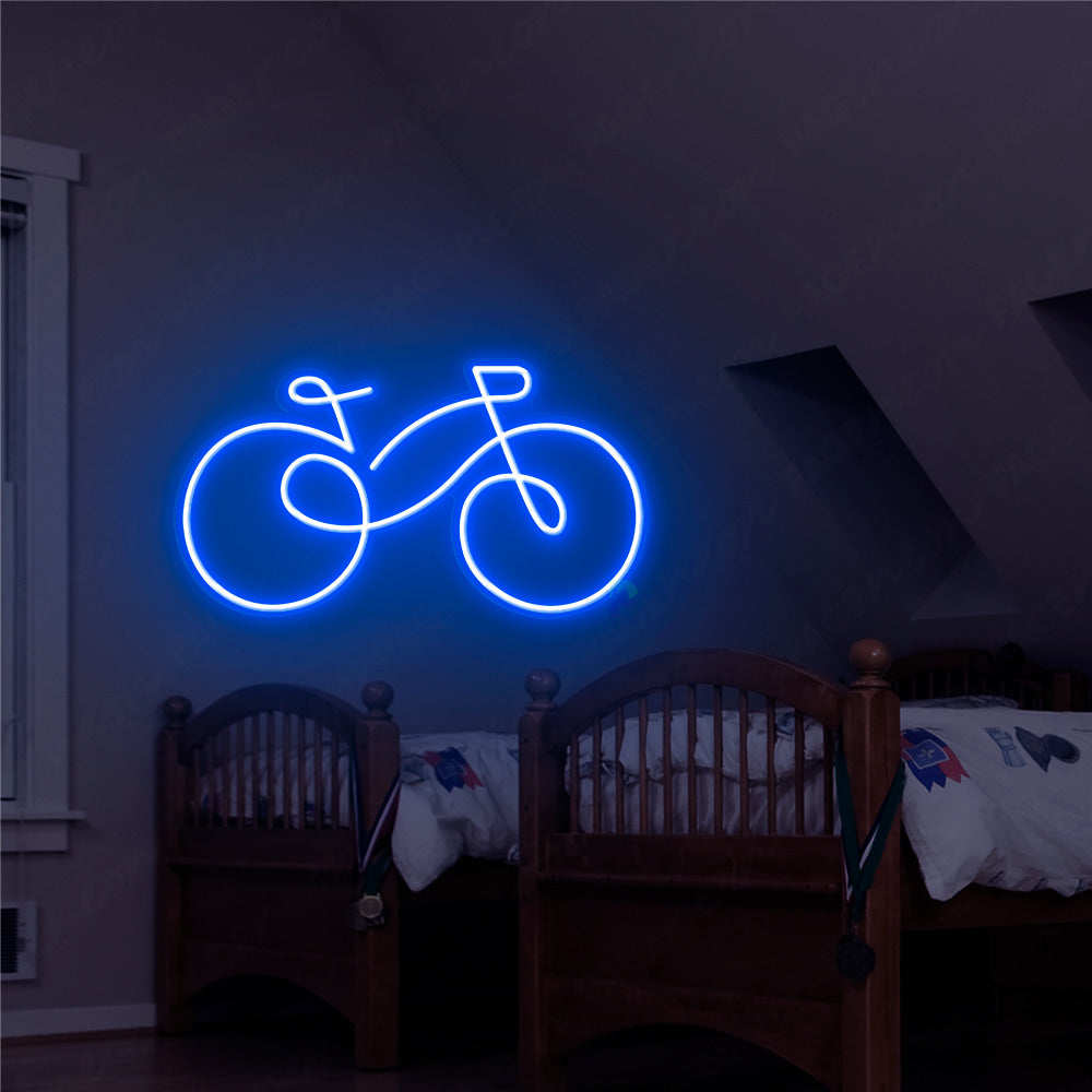 Neon Bike Sign Bicycle Neon Lights Blue