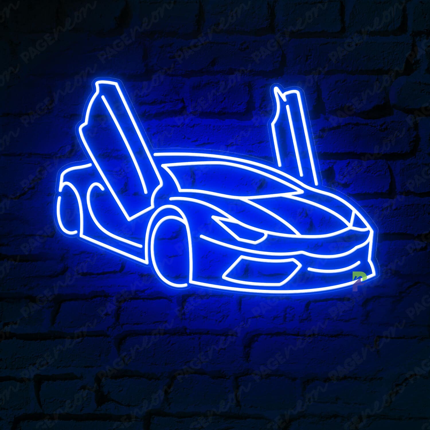 Neon Car Sign Led Sport Car Sign Blue