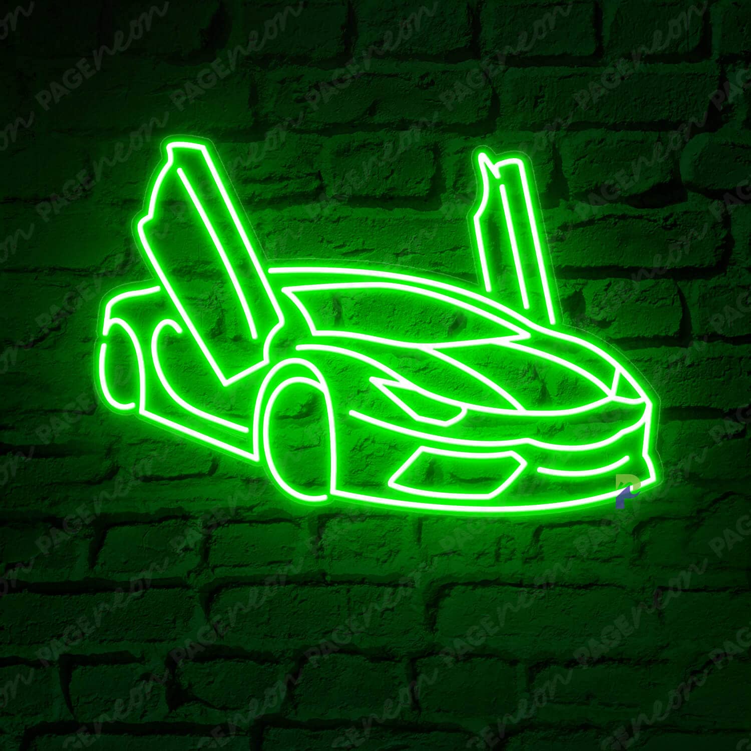 Green Sport Car Neon Sign ❤️ ®