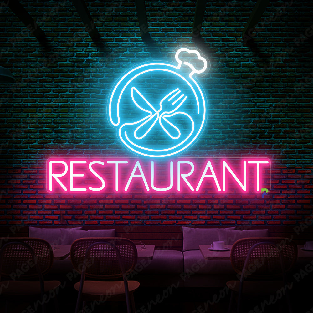 Neon Restaurant Sign Led Light Pink