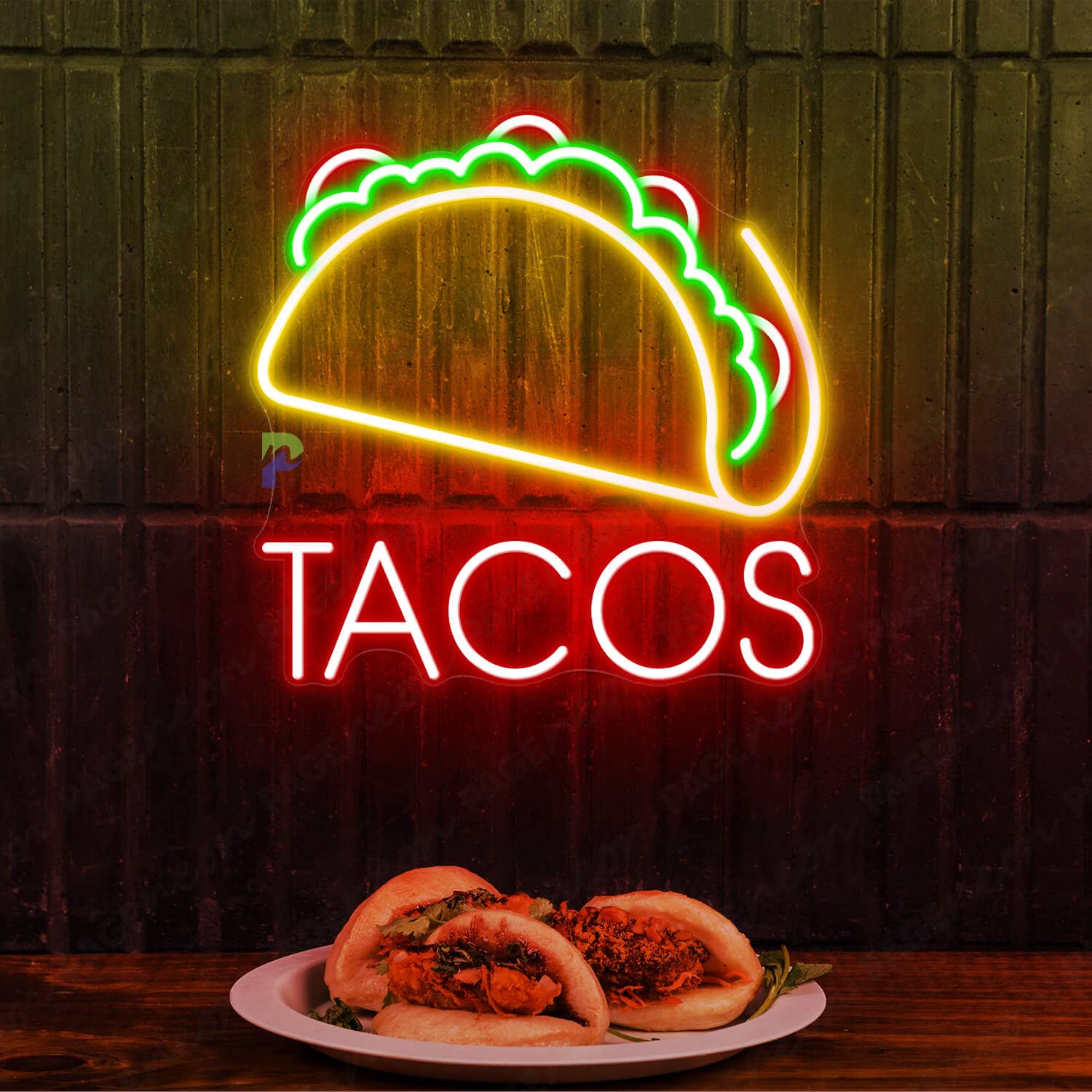 Neon Taco Sign Mexico Restaurant Led Light Red