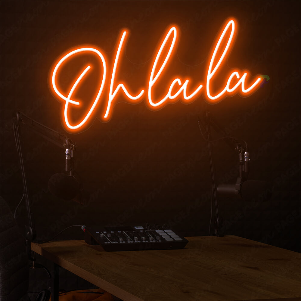 Oh La La Neon Sign Orange Led Light